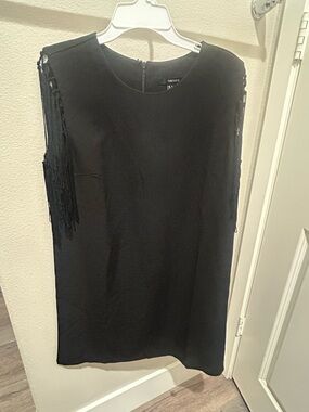 Forever 21 Black Fringe Mini Dress